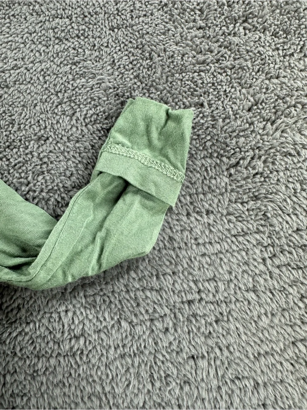 HAPIU Bamboo Bodysuit Long Sleeve Long Pants Footies Pajama Sage Green 0-3 month